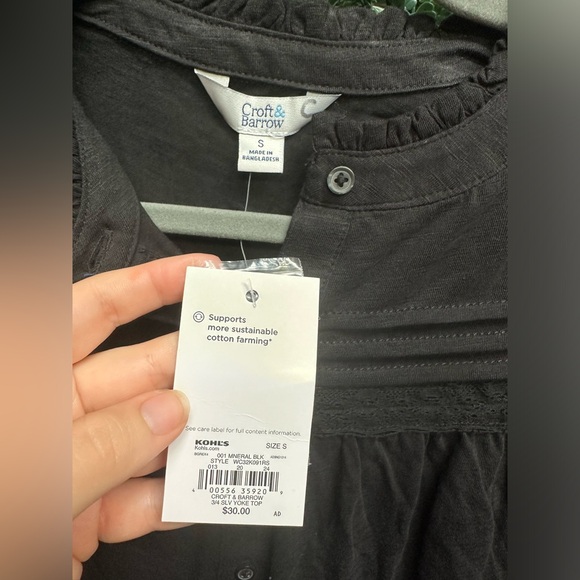 (B51)NWT Croft & Barrow | Popover Top - Picture 4 of 6